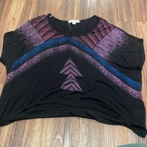 Forever 21 Black Print Top